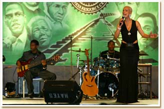 Faye with her band at the 2004 BRC Gala.